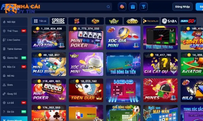 Nhà cái uy tín Fabet Kho game khủng của Fabet