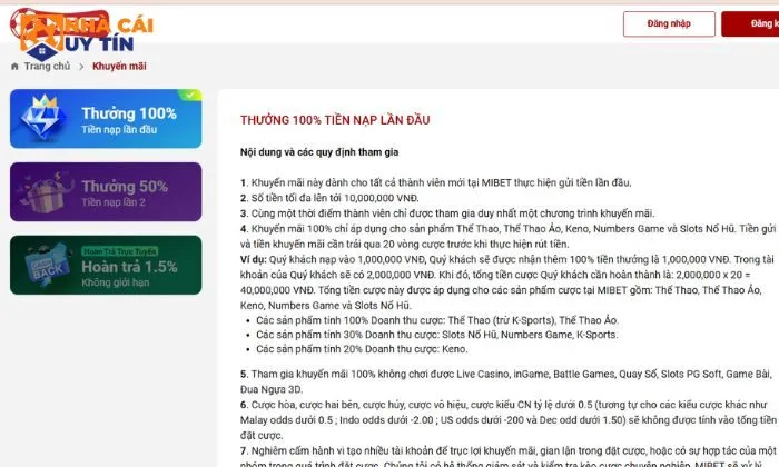 Nhà cái uy tín Mibet Nhà cái uy tín Mibet sở hữu nhiều ưu điểm nổi bật