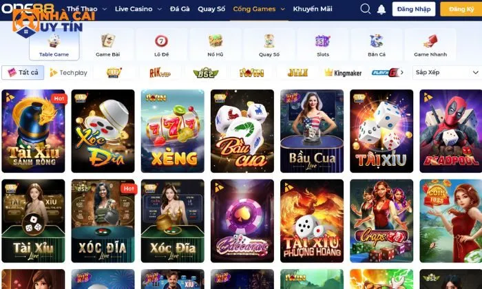 Nhà cái uy tín One88 Kho game hấp dẫn của nhà cái uy tín One88