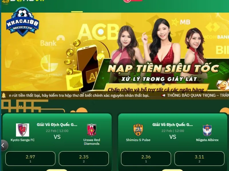 Giao diện tại nhà cái BONGVIP luôn được đánh giá cao