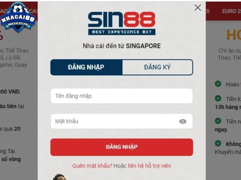 Hướng dẫn các bước tham gia chơi cá cược tại Sin88