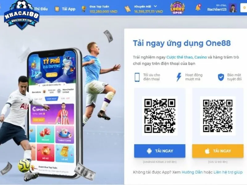 Hướng dẫn tải nhà cái uy tín one88 trên các thiết bị