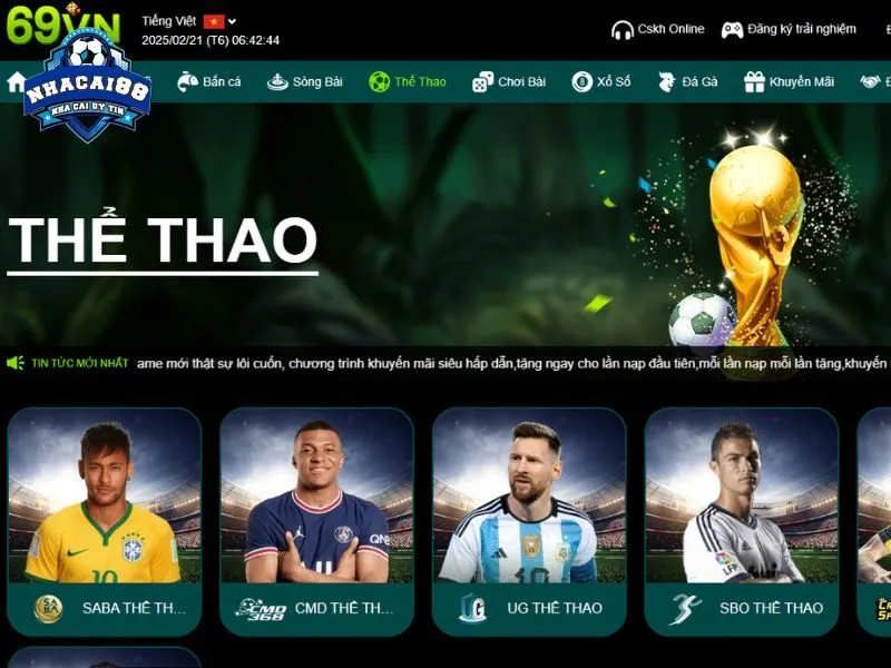 Thể thao 69VN có siêu nhiều kèo hot