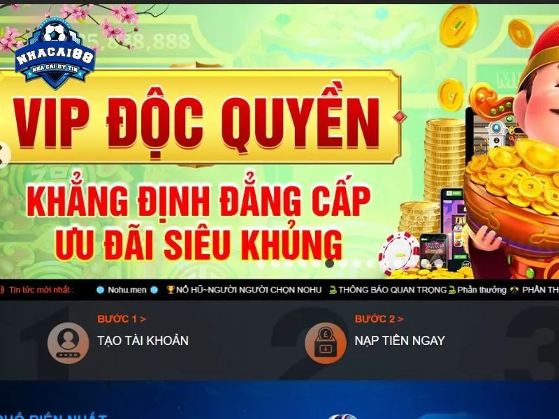 Thưởng vip độc quyền siêu hot trên nhà cái Nohu90